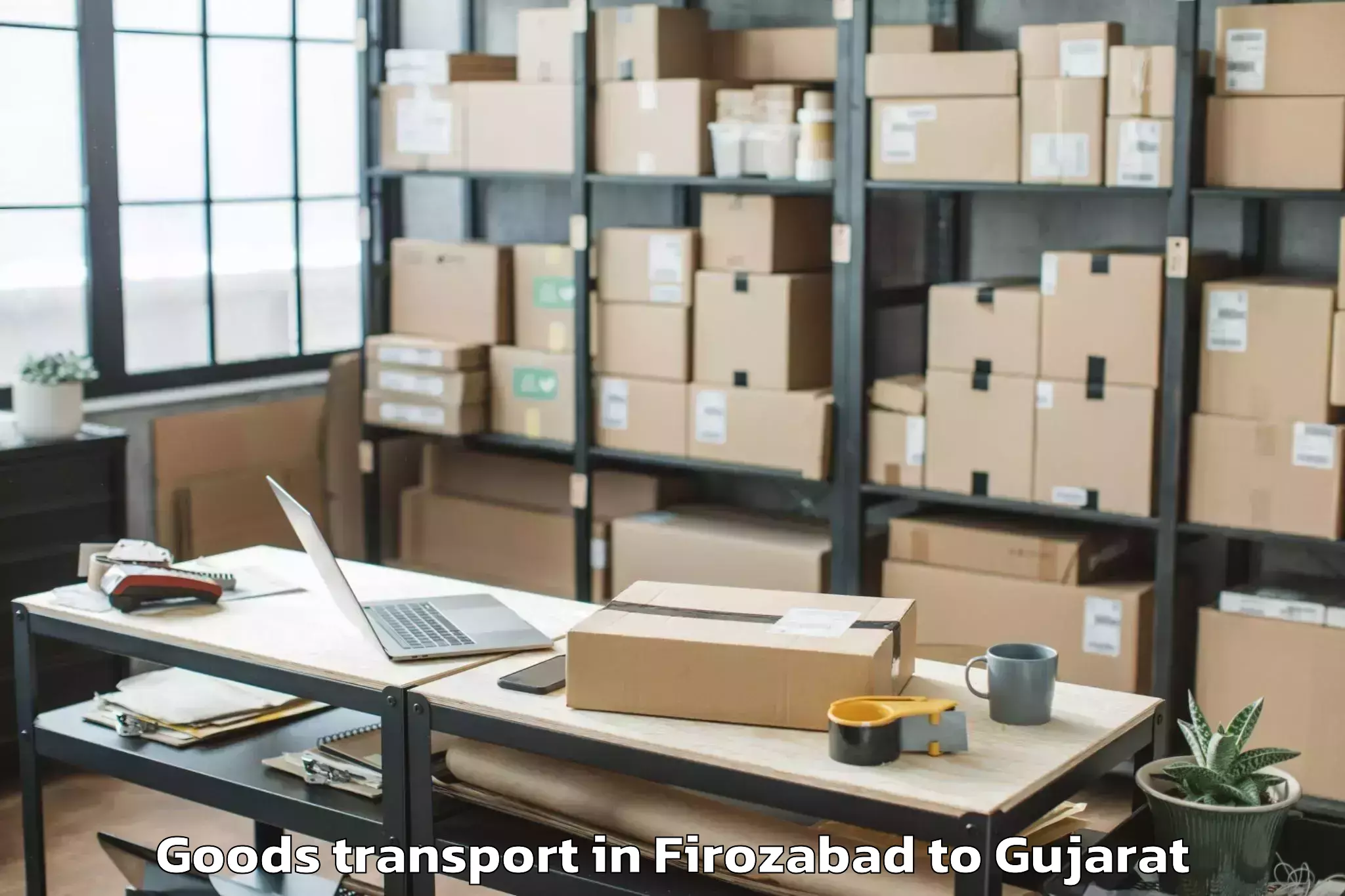 Trusted Firozabad to Veer Narmad South Gujarat Univ Goods Transport